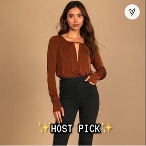 🆕 FREE PEOPLE Kaya Bodysuit in Mesa🤎